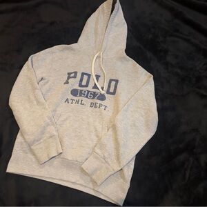Polo by Ralph Lauren Gray Hoodie with Blue Print